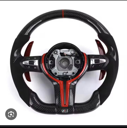 Volant BMW CARBONE ROUGE